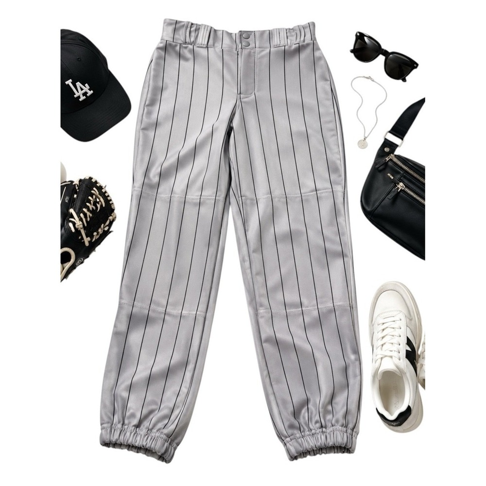 CHAMPRO Youth XL Gray Black Pinstripe Baseball Pants Triple Crown Classic Game